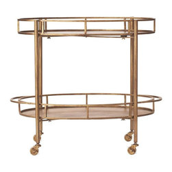Eliza Gold Bar Cart - Bar Carts
