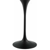 Modway Lippa 28" Round Lacquered MDF Bar Table in Black/White