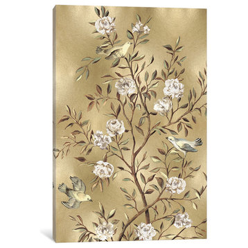 "Chinoiserie In Gold III" by Renee Campbell, Canvas Print, 40x26"