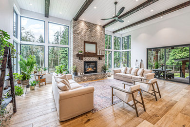 Inspiration for a transitional living room remodel in Vancouver