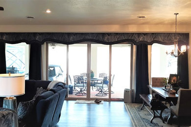 Living room - farmhouse living room idea in Other