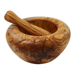 Le Souk Olivique - Olivique Rounded Mortar and Pestle, Large - Mortar And Pestle Sets