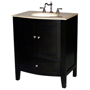 30" Contemporary Style Single Sink Bathroom Vanity Model 4512-30 BE