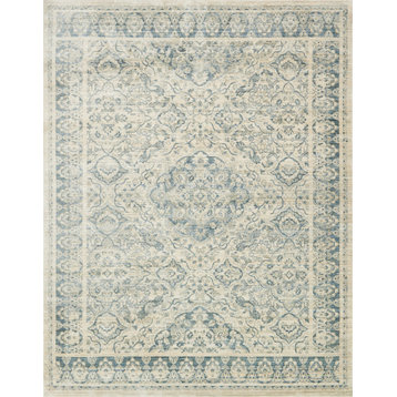 Ellen DeGeneres Crafted by Loloi Ivory/Blue Trousdale Rug 2'6"x4'0"