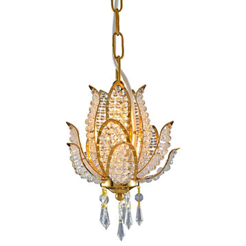 Artistry Lighting Flower Collection 24 Karat Gold Crystal Chandelier 08x10