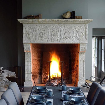 Dining Room Fireplaces by Ancient Surfaces
