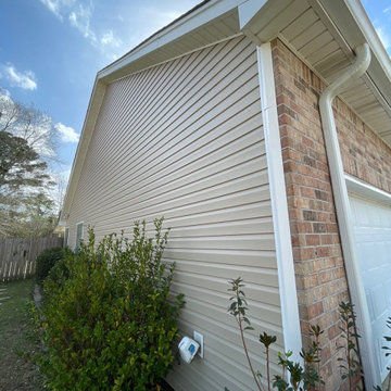 Storm Damage Restoration to exterior wall