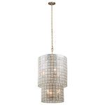 Kalco - Roxy 21x39" 6-Light Casual Luxury Large Pendants by Kalco - From the Roxy collection  this Casual Luxury 21Wx39H inch 6 Light Large Pendants will be a wonderful compliment to  any of these rooms: Foyer; Great Room; Living Room; Bedroom