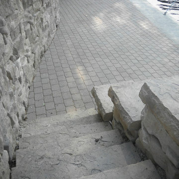 Limestone Paver Retaining Wall - Bergyl Property