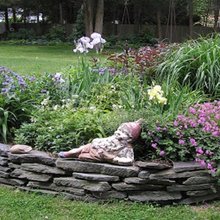 Garden bed stone walls