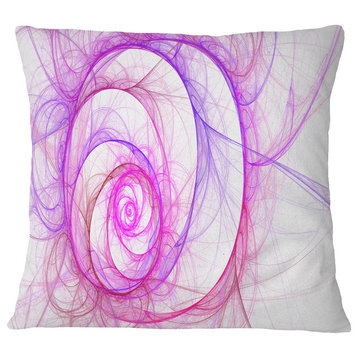 Pink Exotic Flower Pattern Floral Throw Pillow, 18"x18"