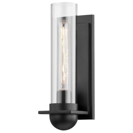 Troy Kai 1-Light Wall Sconce Satin Black