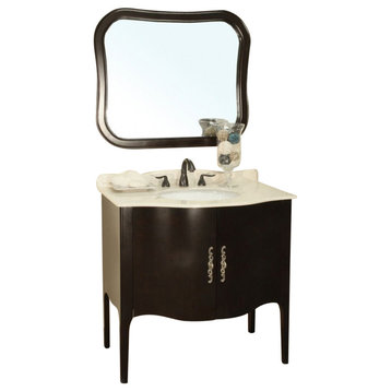 37" Taditional Single Sink Bathroom Vanity