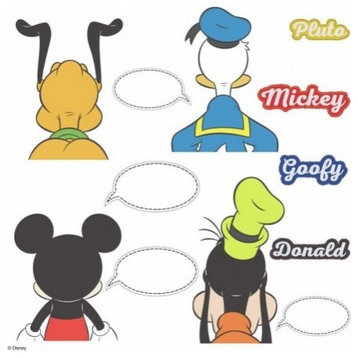 Mickey and Friends Peel and Stick Wall Decals With Dry Erase, 12-Piece