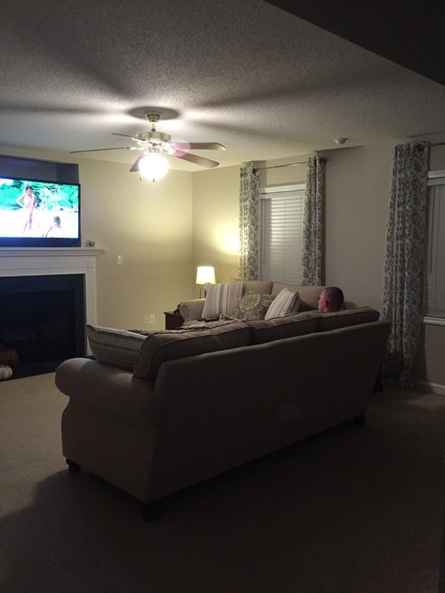 To leave curtains hanging or tie back