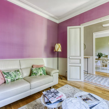 Un salon cosy dans une belle maison ancienne à Saint -Maur