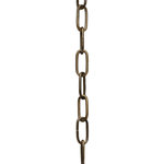 Progress Lighting - Progress Lighting 10' 9Ga (.148) Chain, Oil Rubbed Bronze - Ten feet of 9 gauge chain in Oil Rubbed Bronze finish. Solid chain permits installation of chain-hung fixtures on high ceilings. Maximum fixture weight 50 lbs.
