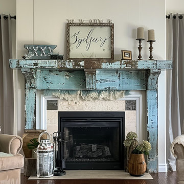 Colored Fireplace Mantels