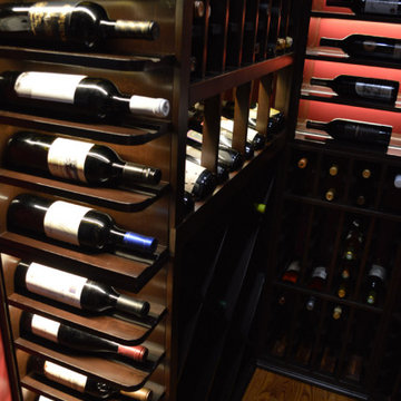 Horizontal Racks Near Wine Cellar Doors