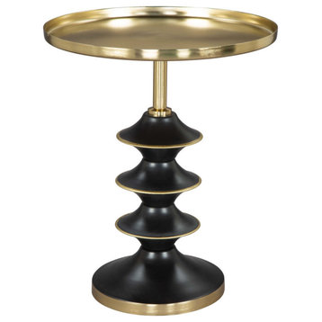 Halen Side Table Gold and Black