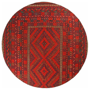 Oriental Kilim Afghan Antique 8'7"x8'7"