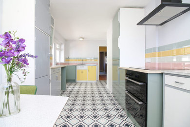 Inspiration for a retro kitchen in Other.