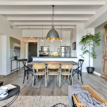 Rustic-Inspired Kitchen & Living Room