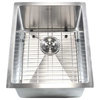 Stainless Steel Undermount Single Bowl Kitchen/Bar/Prep Sink, Stainless Steel Br