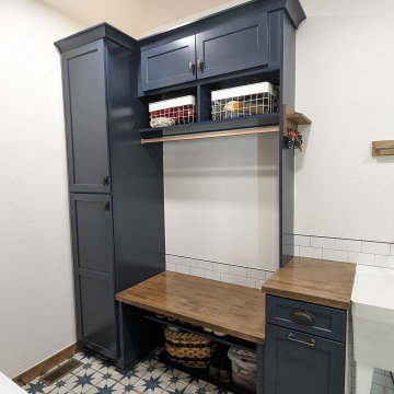Navy Mudroom / Laundry Room