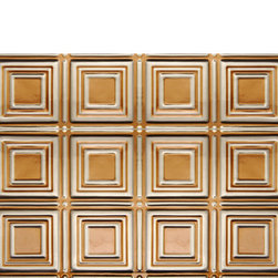 0601 Aluminum Backsplash Tile - Antique Copper & Clear - Wallpaper