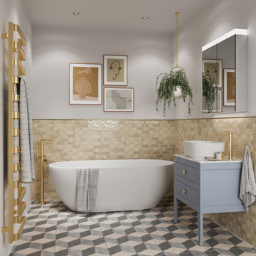 Shimmering luxury bathroom
