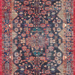 Nourison - Nourison Fulton 2'3" x 7'6" Red Vintage Indoor Area Rug - Add a timeless look to your space with this vintage-inspired rug from the Fulton Collection. Featuring an intricately printed pattern in classic red and blue multicolored tones, this Persian rug is a cozy addition to your living room, bedroom, kitchen, or dining room. Fulton is made from durable polyester yarns in a flat weave style that does not shed � ideal for busy households with pets and young children or frequent guests. Non-slip backing.