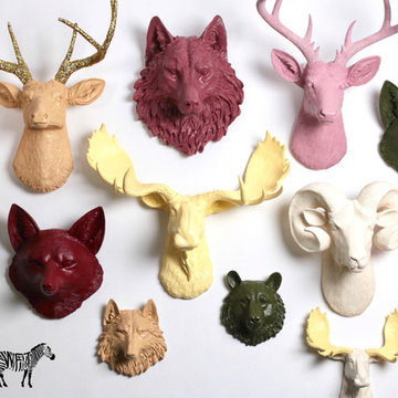 White Faux Taxidermy in Color