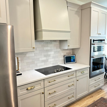Custom Transitional Kitchen with Brass Accents