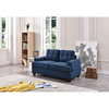 Glory Furniture Sandridge Microsuede Loveseat in Navy Blue