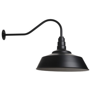 Adjustable Metal Gooseneck Barn Light Farmhouse Outdoor Wall Lights And Sconces By Affordable Quality Lighting Houzz Adjustable Metal Gooseneck Barn Light, Outdoor Adjustable Gooseneck Light Fixture
