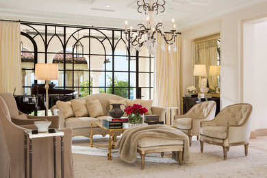 Example of a tuscan home design design in Orange County
