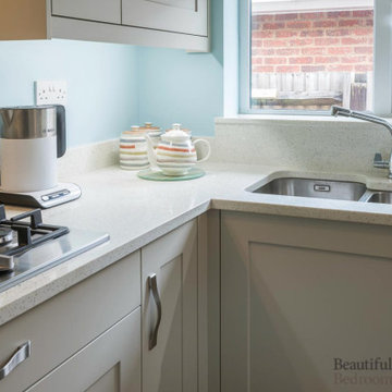 Stella White and blue kitchen