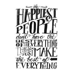 The Happiest People... (black & white) Art Print by Matthew Taylor Wilson - Prints And Posters