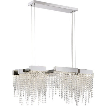Quoizel PCCL1033 Crystal Falls 33-3/4"W Integrated LED Linear - Polished Nickel