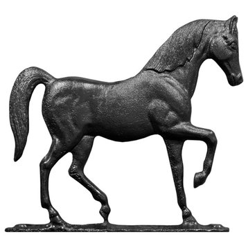 9"W x 8"H Horse Mailbox Ornament, Black