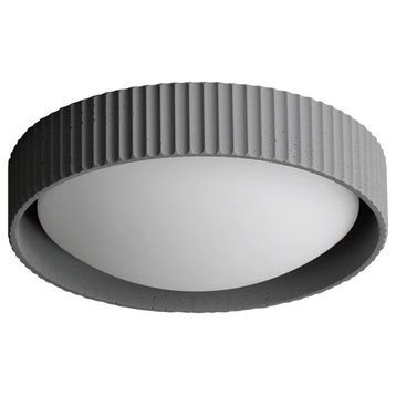 ET2 E25051 Souffle 14"W LED Flush Mount Drum Ceiling Fixture - Gray