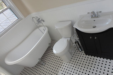 Custom bathroom with claw foot tub.