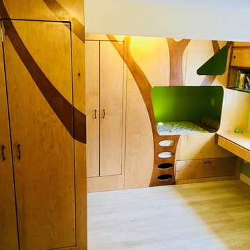 Contemporary pod style kids beds