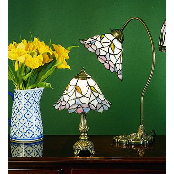 Meyda Lighting 11.5"H Daffodil Bell Mini Lamp, Ca Purple