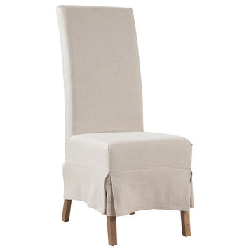 Orleans Linen Slip Covered Parsons Chairs (Set of 2)