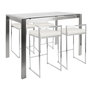 Brushed Stainless Steel/White