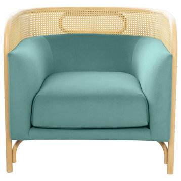 Desiree Ocean Blue Velvet Accent Chair