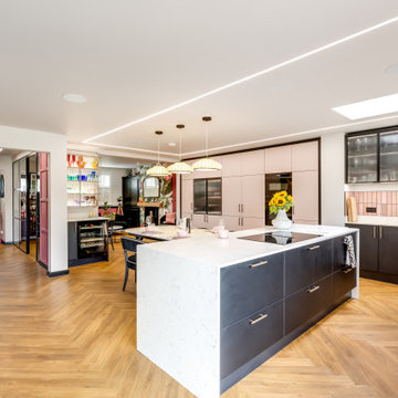 Pink and Black Kitchen St Albans