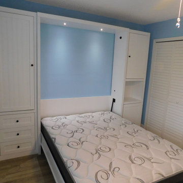 Custom Shaker Beadboard Panels Queen Vertical Murphy Wall Bed